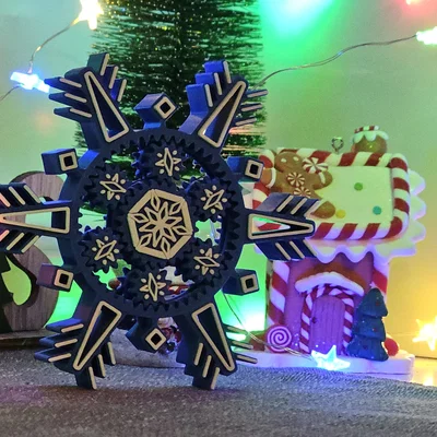 Bánh răng hành tinh hình bông tuyết - Fidget Spinner độc đáo