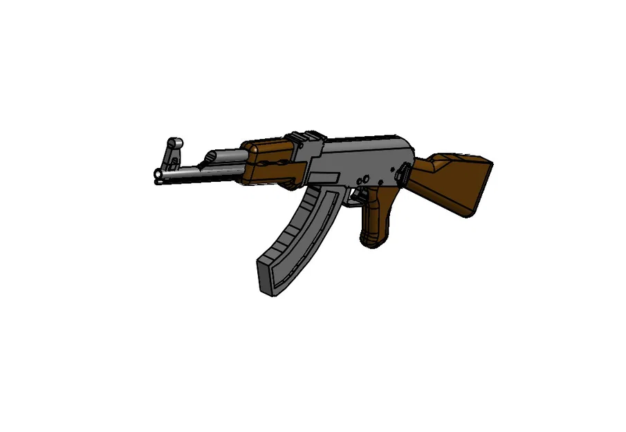 Mô hình súng AK-47 chi tiết cho người chơi in 3D - Image 1