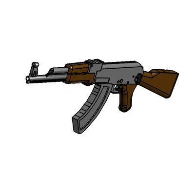 Mô hình súng AK-47 chi tiết cho người chơi in 3D