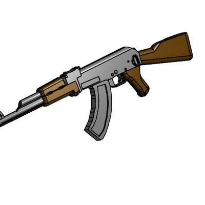 Mô hình súng AK-47 chi tiết cho người chơi in 3D