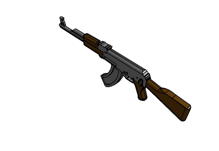 Mô hình súng AK-47 chi tiết cho người chơi in 3D - Image 3