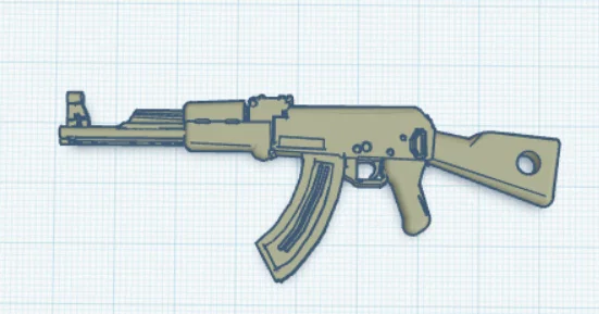 Móc khóa AK-47 3D - Phụ kiện độc đáo cho chìa khóa - Image 1