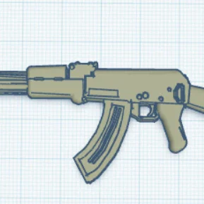 Móc khóa AK-47 3D - Phụ kiện độc đáo cho chìa khóa