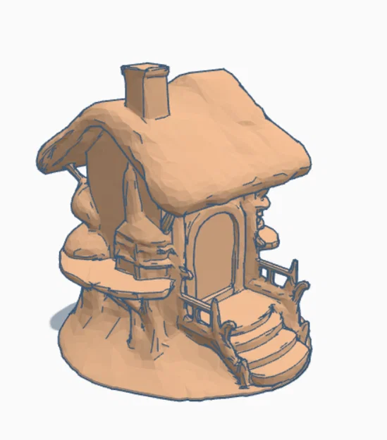 Bộ 3 mô hình ngôi nhà nhỏ xinh xắn in 3D trang trí sa bàn - Image 1