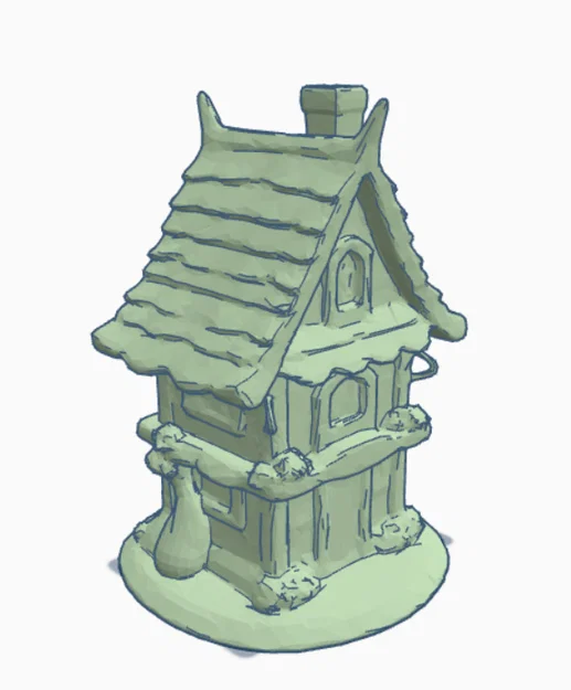 Bộ 3 mô hình ngôi nhà nhỏ xinh xắn in 3D trang trí sa bàn - Image 2