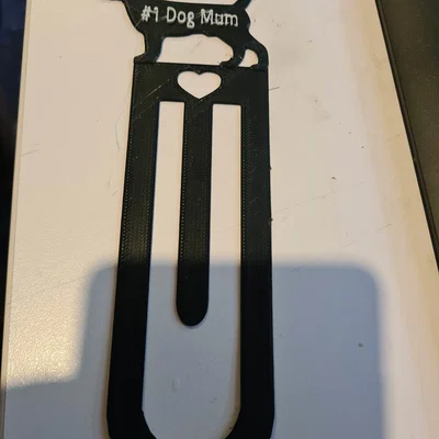 Mẫu in 3D kẹp sách #1 Dog Mum xinh xắn cho hội yêu thú cưng