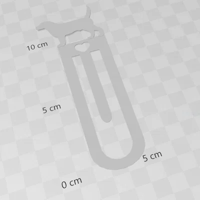 Mẫu in 3D kẹp sách hình chú chó dễ thương - Cá nhân hóa đơn giản