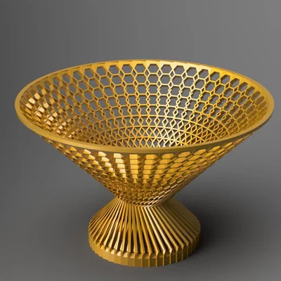 Mẫu khay đựng kẹo (Candy bowl) thiết kế lưới tổ ong in 3D