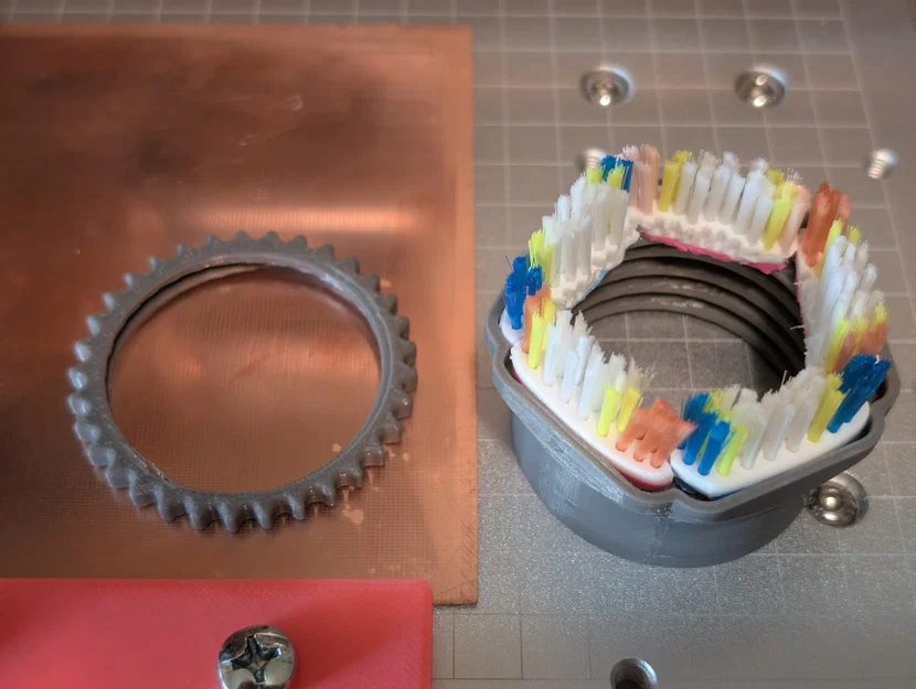 Ống Hút Bụi Gắn Bàn Chải và Đai Ốc Khía cho Máy CNC - Image 2