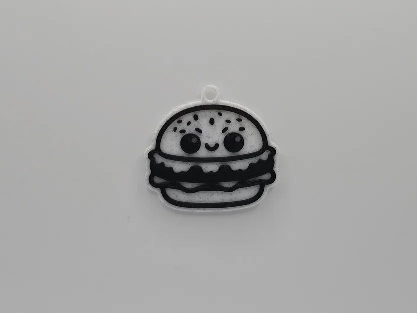Móc khóa Hamburger dễ thương - Mô hình in 3D nhỏ gọn, xinh xắn - Image 1