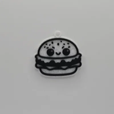Móc khóa Hamburger dễ thương - Mô hình in 3D nhỏ gọn, xinh xắn