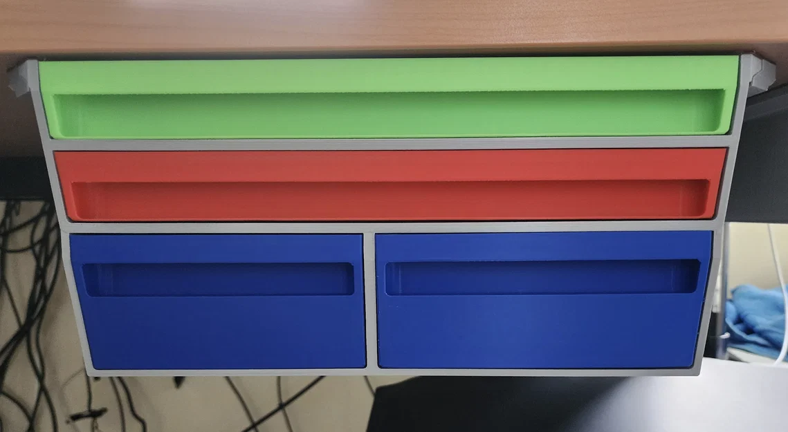 Tủ ngăn kéo cỡ lớn 4 hộc gắn dưới bàn làm việc - Image 1