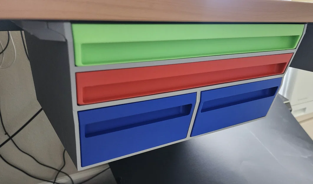 Tủ ngăn kéo cỡ lớn 4 hộc gắn dưới bàn làm việc - Image 2