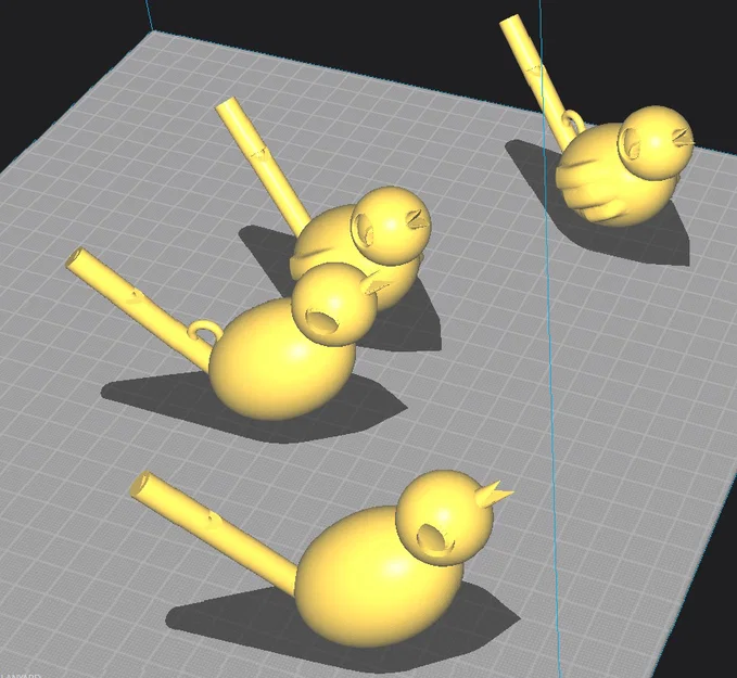 Mẫu in 3D còi chim nước (Bird Whistles) vui nhộn cho bé - Image 1