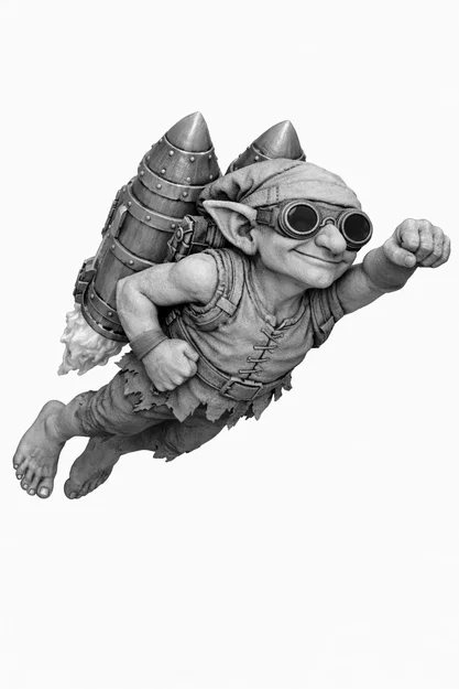 Mô hình yêu tinh cưỡi phản lực jetpack - Image 2