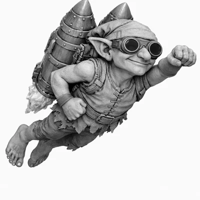 Mô hình yêu tinh cưỡi phản lực jetpack