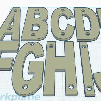 Bộ chữ cái 3D gắn hộp thư (Alphabet Mailbox Letters) bền đẹp