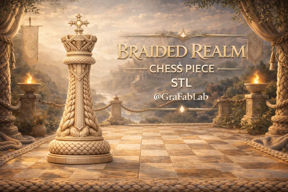 Braided Realm "King" - Quân cờ Vua với họa tiết bện - Image 1