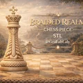 Braided Realm "King" - Quân cờ Vua với họa tiết bện - Thumbnail 1