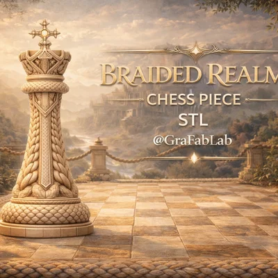 Braided Realm "King" - Quân cờ Vua với họa tiết bện