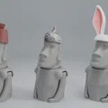 Tượng Moai Đảo Phục Sinh - Mô hình khớp nối Lễ Phục Sinh | In không cần support - Thumbnail 3