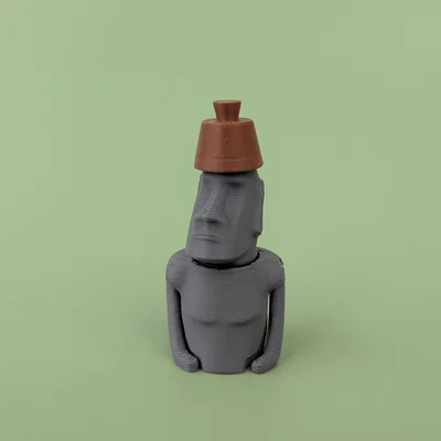 Tượng Moai Đảo Phục Sinh - Mô hình khớp nối Lễ Phục Sinh | In không cần support