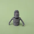 Tượng Moai Đảo Phục Sinh - Mô hình khớp nối Lễ Phục Sinh | In không cần support - Thumbnail 6