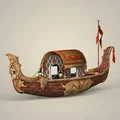Mô hình thuyền rồng 3D tinh xảo (Glided Dragon Boat) để bàn - Thumbnail 2