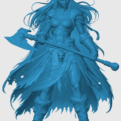 Mô hình Elvin Barbarian cho game RPG