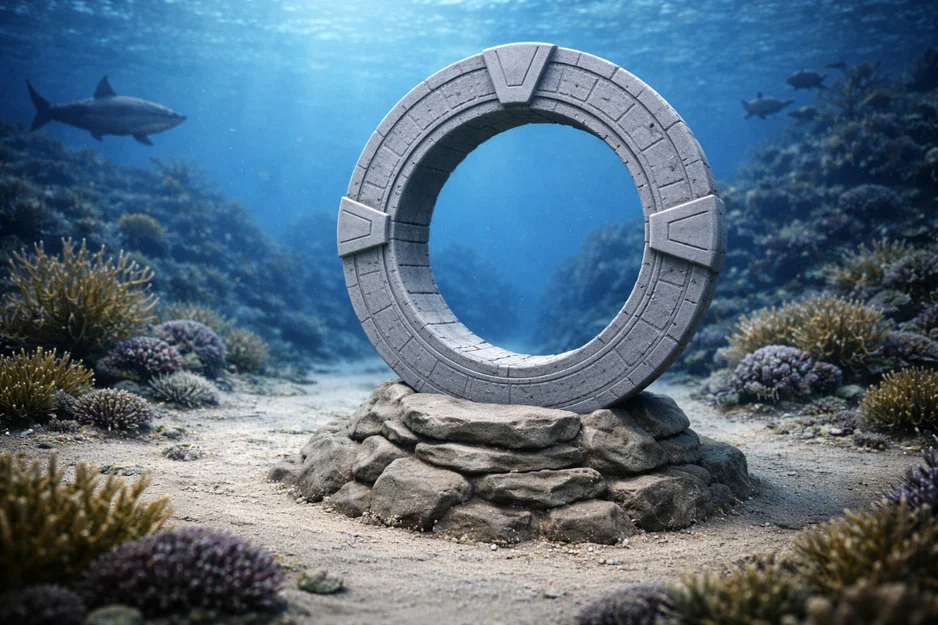 Mô hình trang trí bể cá Cổng không gian (Stargate) cực chất - Image 1