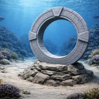 Mô hình trang trí bể cá Cổng không gian (Stargate) cực chất