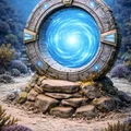 Mô hình trang trí bể cá Cổng không gian (Stargate) cực chất - Thumbnail 3