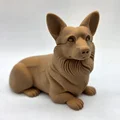Tượng Corgi đang nằm - Thumbnail 1