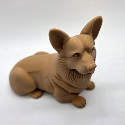 Tượng Corgi đang nằm