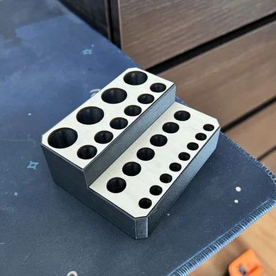 Đế cắm dụng cụ, mũi khoan, endmill đa năng (3D print & Laser cut)