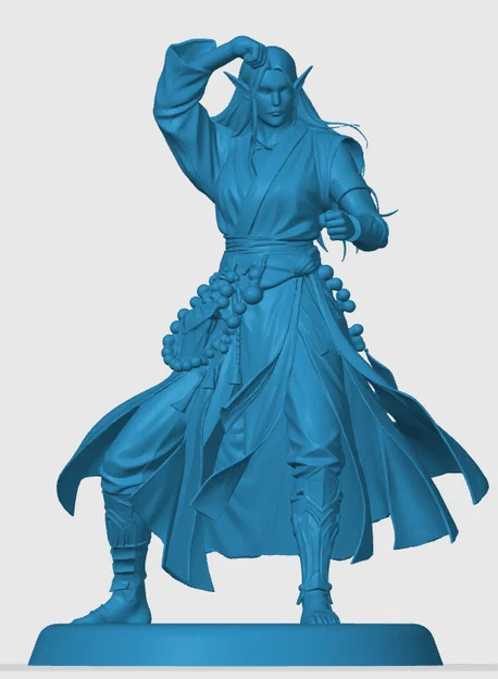 Mô hình Elvin Monk cho game RPG - Image 3