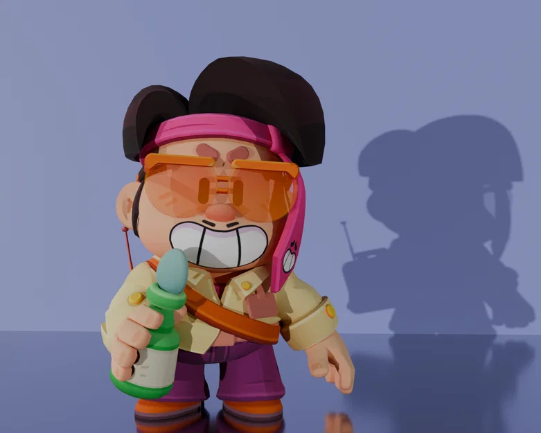 Mô hình 3D Jae-Yong trong Brawl Stars - Tải file STL cực chất - Image 1