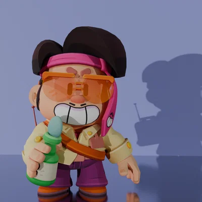 Mô hình 3D Jae-Yong trong Brawl Stars - Tải file STL cực chất