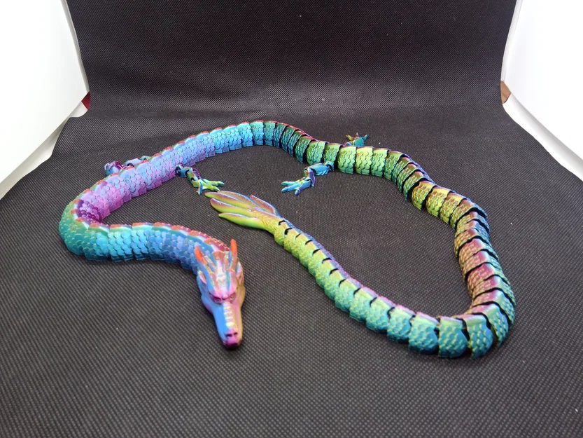 Mô hình rồng 3D siêu dài 90cm - Thiết kế khớp nối linh hoạt - Image 1