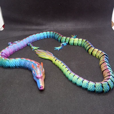 Mô hình rồng 3D siêu dài 90cm - Thiết kế khớp nối linh hoạt