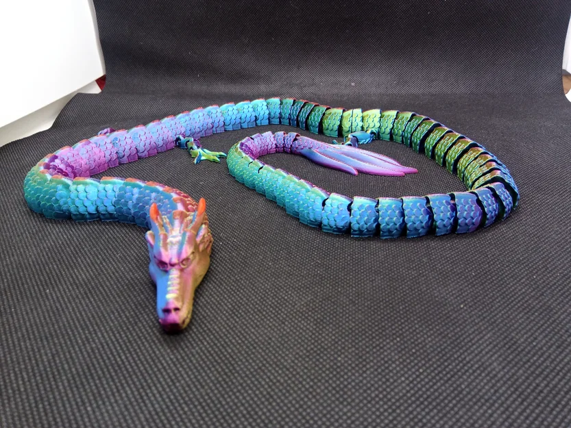 Mô hình rồng 3D siêu dài 90cm - Thiết kế khớp nối linh hoạt - Image 2