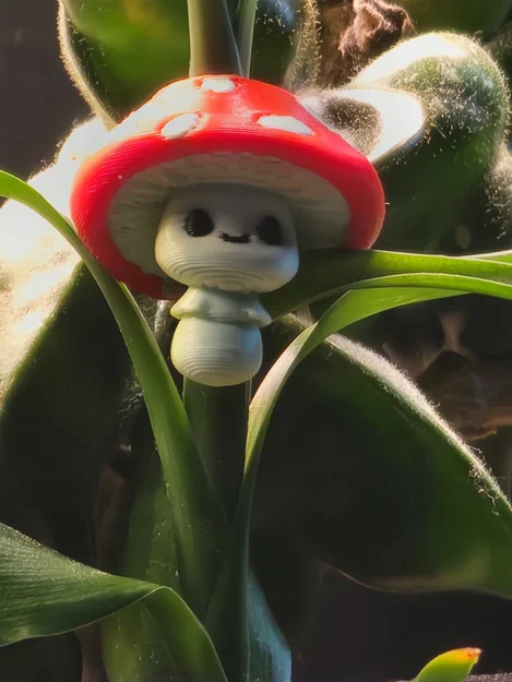Hạt chặn dây rút hình nấm Amanita phong cách Chibi - Image 3