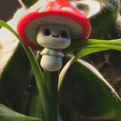 Hạt chặn dây rút hình nấm Amanita phong cách Chibi