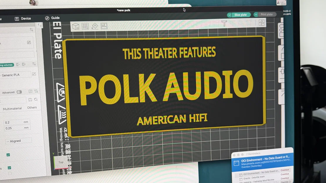 Bảng hiệu trang trí Polk Audio 3D cho phòng chiếu phim gia đình - Image 1