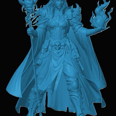 Mô hình Elvin Warlock cho game nhập vai