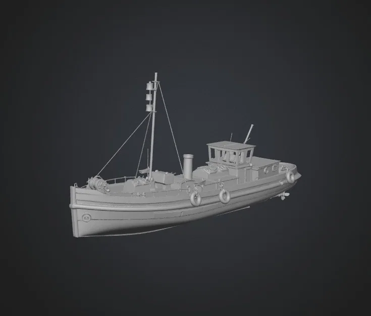 Mô hình tàu kéo hơi nước cổ điển (Canal Steam Tugboat) in 3D - Image 1
