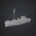 Mô hình tàu kéo hơi nước cổ điển (Canal Steam Tugboat) in 3D - Thumbnail 1