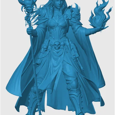 Mô hình Elvin Warlock cho game nhập vai