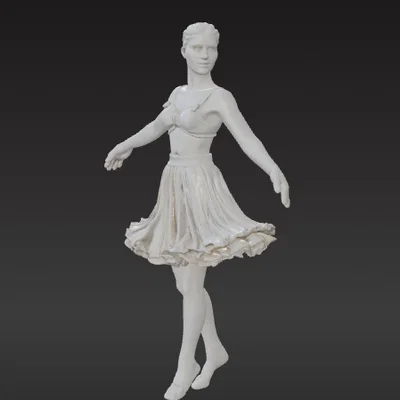 Mô hình 3D vũ công Ballet (Balerina Dancer) thanh lịch và tinh tế