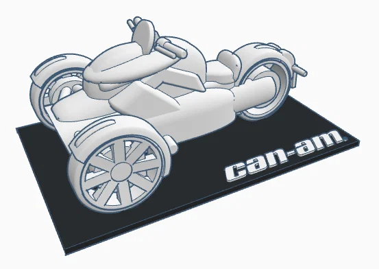 Mô hình 3D xe ba bánh Can-Am Ryker - Đồ trang trí cực chất - Image 1